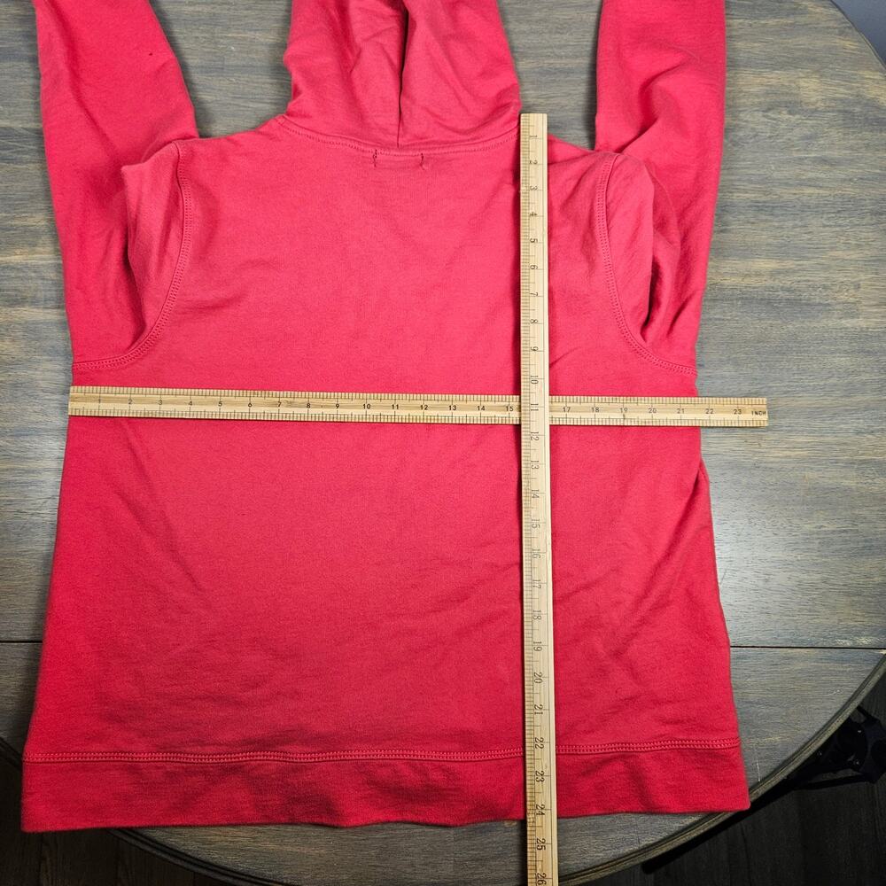 Lauren Ralph Lauren Lace Up Hoodie XL Red Nautical Crest‎ Cotton Sweatshirt - Picture 3 of 7
